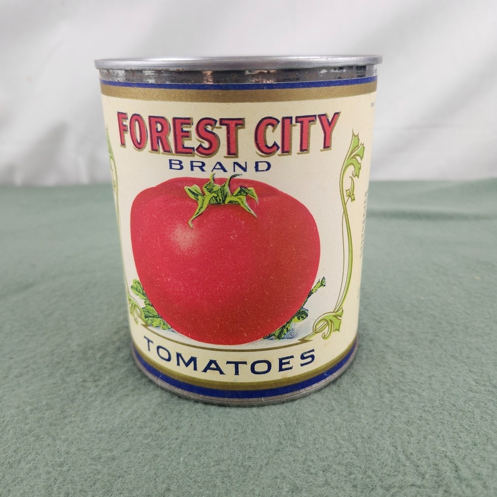 Vintage‎ Forest City Brand Omaha Nebraska Tomato Can Label on Can